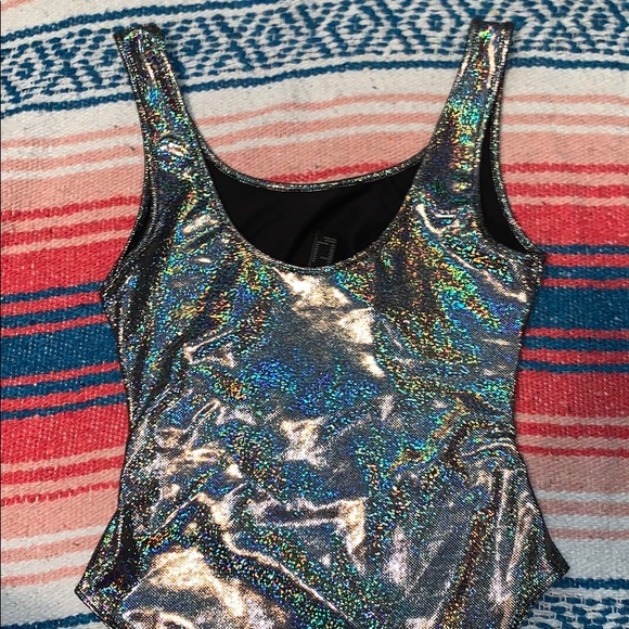 NWT Rave Black/Silver BodySuit Forever 21 - Medium - Picture 3 of 8